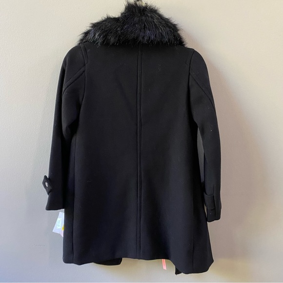 GB Girls black faux lined coat new with tags size 10/12 - Picture 3 of 3